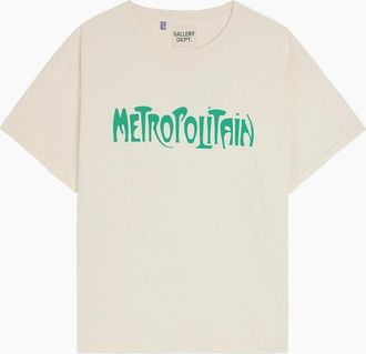 Gallery Dept. Mens Gallery Dept Metropolitan Logo T-Shirt in Cream - Size: 34