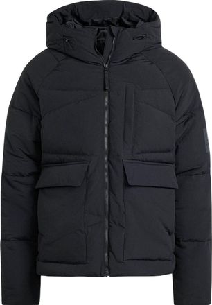 adidas Solid Color Long Sleeves Down Zipper Jacket Asia Sizing Black HN9930