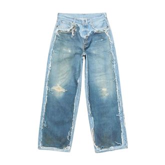 Acne Studios Wide Jeans, female, Blue, Size: S 1981 Trompe Loeil Jeans