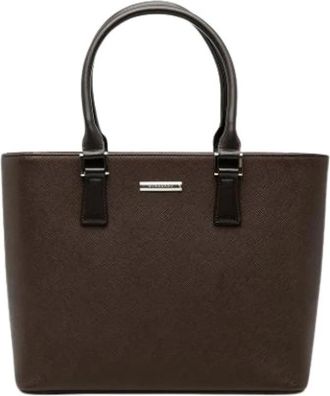 Burberry Pre-owned Vintage Tote Bag - Dames - Vintage Shopper - Bruin - ONE Size - Leer - Vintage
