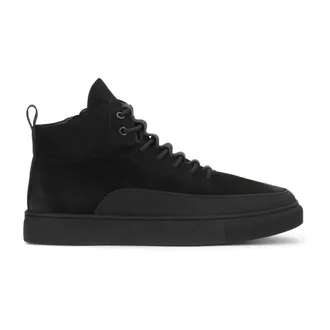 Kazar Schoenen, Heren, Zwart, 46 EU, Leer, Ajaks Hoge Sneakers