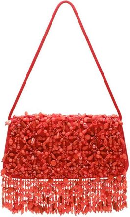 Cult Gaia Idalia Embellished Satin Shoulder Bag in Canyon at Nordstrom