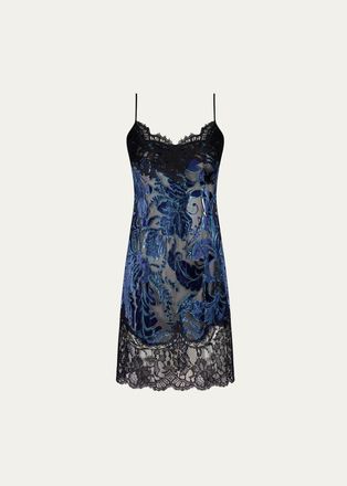 Lise Charmel Lace-Up Burnout Velvet Babydoll
