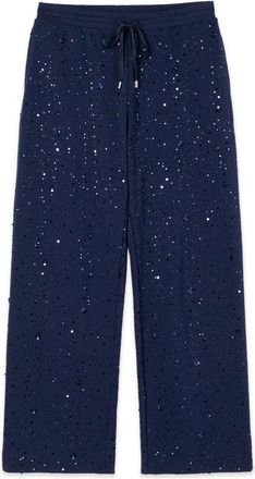 Oltre Sequin Joggers - Dames - Straight fit broeken - Blauw - M - Katoen - Broeken