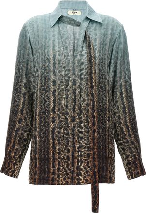 Fendi Multicolor Silk Womens Blouse