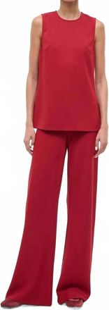 Staud Stroll Straight Leg Pants In Pomegranate