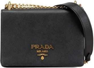 Prada Pre-owned Cross Body Bags, female, Black, Size: ONE SIZE Pre-owned Leather prada-bags