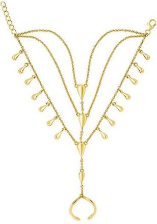 Lucy Quartermaine Drop Hand Chain in Gold at Nordstrom, Size 8