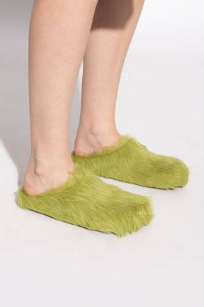 Marni Fussbett Slides, Womens, Green
