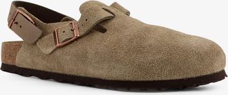 Birkenstock Womens Tokio Ii Suede Mule Beige Sandal