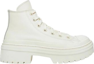 Converse Schoenen, Dames, Wit, 36 1/2 EU, Leer, Lugged Heel Leather Platform