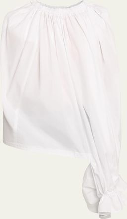 Comme Des Gar&ccedil;ons Asymmetric Gathered Blouse