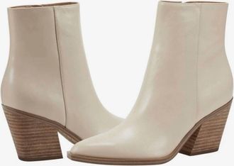 Marc Fisher Womens Fabina Leather Boots In Shell 111