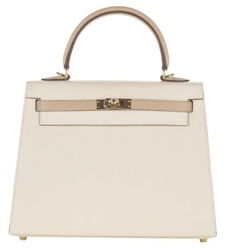 Herm&egrave;s Herm&egrave;s Kelly 25 Horse Shoe Stamped Craie / Trench Epsom Leather Sellier