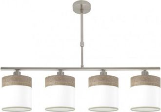 Fabrilamp Fabrilamp Lampara Cloe 4xe14 Niquel/blanca-madera Gris Regx75x14 Cm