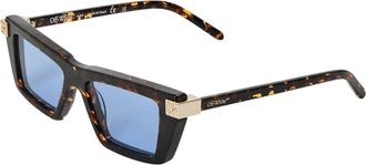 Off-white Beaumont rechthoekige zonnebril voor dames (Blauw/Zwart)