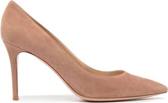 Gianvito Rossi D&eacute;collet&eacute; 85 in camoscio - - Shoes - Donna - Beige - 36 EU