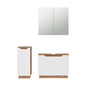 Vicco Conjunto De Muebles De Ba&ntilde;o De 3 Piezas Lotta, Blanco, 3 Piezas, Vicco