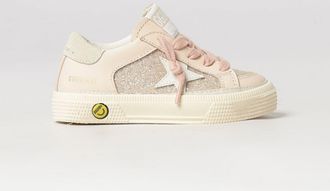 Golden Goose Sneakers May da bambino in pelle e cotone glitter con stella
