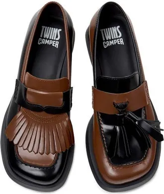 Camper Donna Twins Mismatch Loafer in Medium Brown at Nordstrom, Size 35