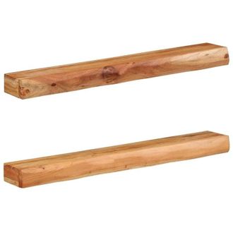 vidaXL Vidaxl - Estantes De Pared 2 Unidades 100x17x8 Cm Madera Maciza Acacia