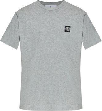 Stone Island T-shirt in cotone con stampa 60/20 - Grigio