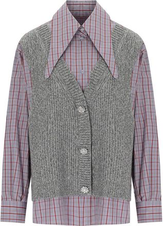Essentiel CAMICIA KUTE GRIGIA AZZURRA ESSENTIEL ANTWERP