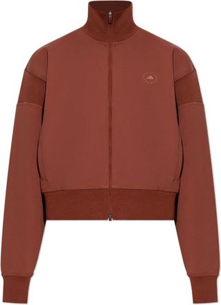 adidas by Stella McCartney Logo Sweatshirt - Dames - Sportshirts - Rood - M - Polyester - Fitness