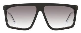 Isabel Marant Flat-Top Rectangle Sunglasses - Black