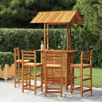 Berkfield Home 5 Piece Garden Bar Set Solid Wood Acacia in Brown