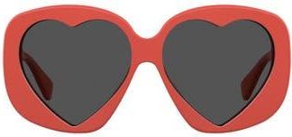 Moschino 61mm Rectangular Sunglasses in Red/cherry at Nordstrom Rack