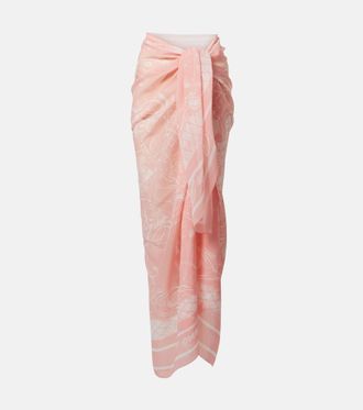 Balmain Copricostume in seta con stampa