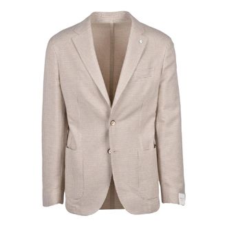 L.B.M. 1911 Blazers, male, Beige, Size: XL Giacca Stondata