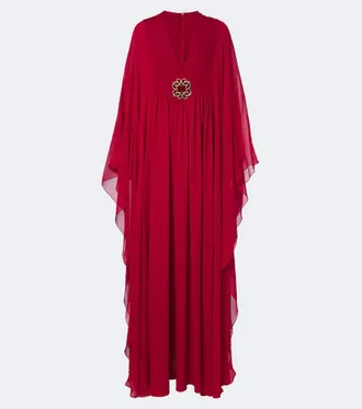 Elie Saab Silk chiffon kaftan