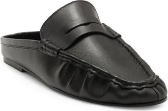 Steve Madden Rafe Loafer Mule in Black Leather at Nordstrom, Size 8.5