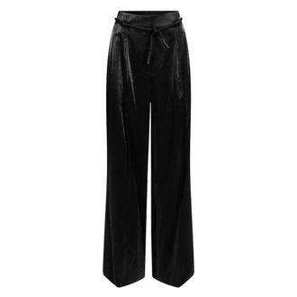 Aaiko Dames, Broeken, Zwart, Maat: XS Satijn