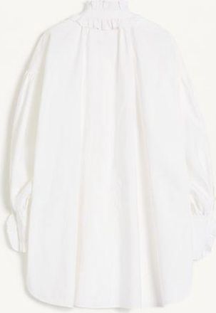 Valentino Abito Corto In Cotone E Lino Donna BIANCO 36