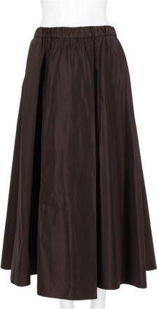 Aspesi Flowing A-Line Midi Skirt With Gathered Waistband