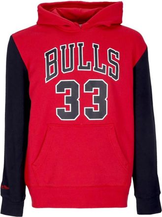 Mitchell & Ness Chicago Bulls Scottie Pippen Hoodie 1996 - Heren - Hoodies - Rood - L - Katoen - Hoodies & sweatvesten