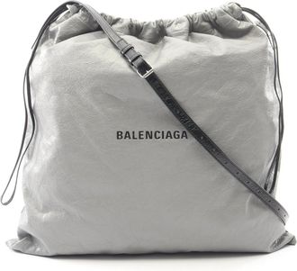Balenciaga Gray Leather Handbag Shoulder Bag (Pre-Owned)