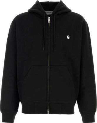 Carhartt Work in Progress Hooded Mack Jacket - Heren - Vesten met rits - Zwart - XL - Katoen - Hoodies & sweatvesten