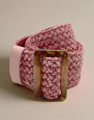 Nooki Design Womens Mimi Woven Belt Pink - Size: ONE