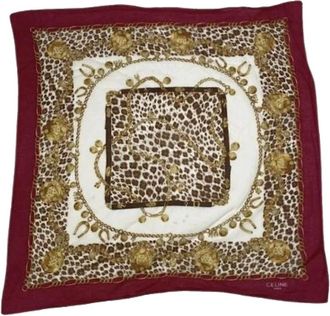 Celine Pre-owned Scarves, female, Multicolor, Size: ONE SIZE Pre-owned Silk Scarf