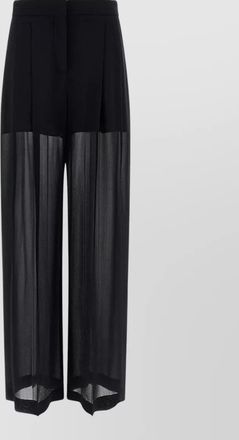Alberta Ferretti silk pleated wide-leg trousers