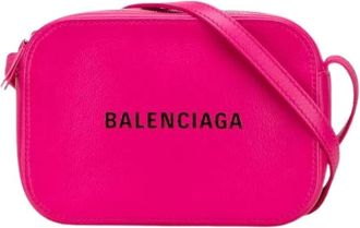 Balenciaga Pre-owned Cross Body Bags, female, Pink, Size: ONE SIZE Pre-owned Everyday Calfskin Camera Shoulder Bag