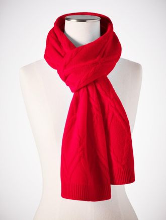 Talbots Cashmere Scarf - Red - 001 Talbots