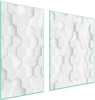 OEM Placa Protectora De Vidrio Para Estufa 90x52 Blanca