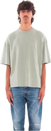 Cycle Resin Sprayed Jersey Tee - Heren - T-shirts - Groen - S - Tops