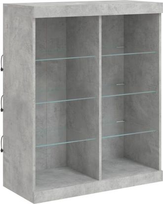 vidaXL Sideboard with led Lights Concrete Grey 81x37x100 cm Vidaxl