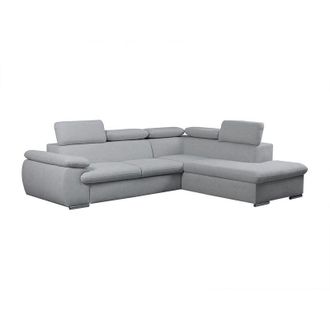 Vente-Unique Vente-unique - Divano letto angolare con contenitore in tessuto Grigio - Angolo a destra - fabien